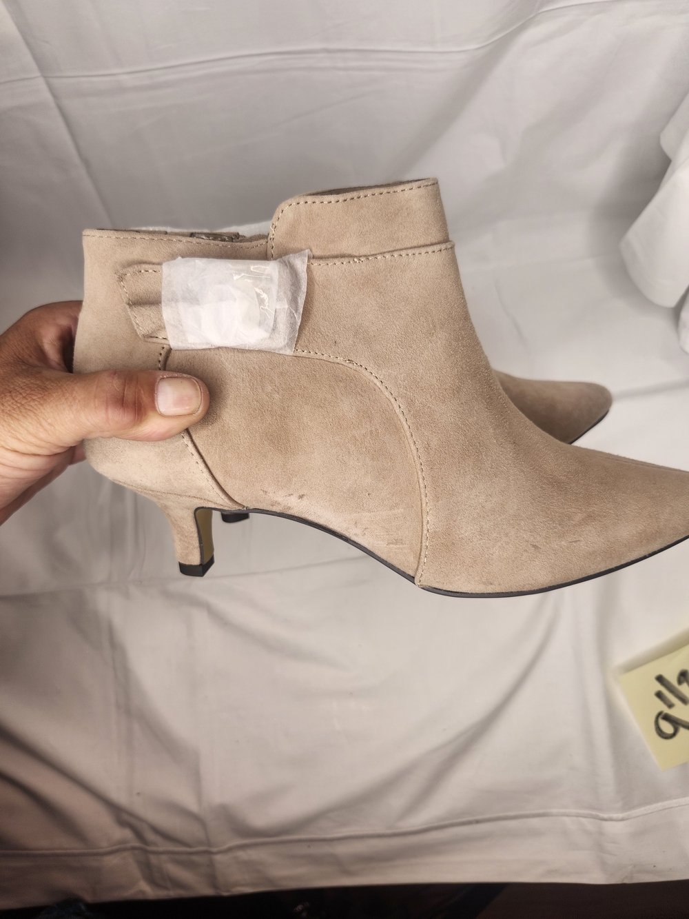 Cloudsteppers by Clarks Beige Suede Ankle Booties